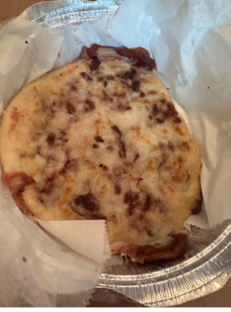 Pupusa with tomato salsa