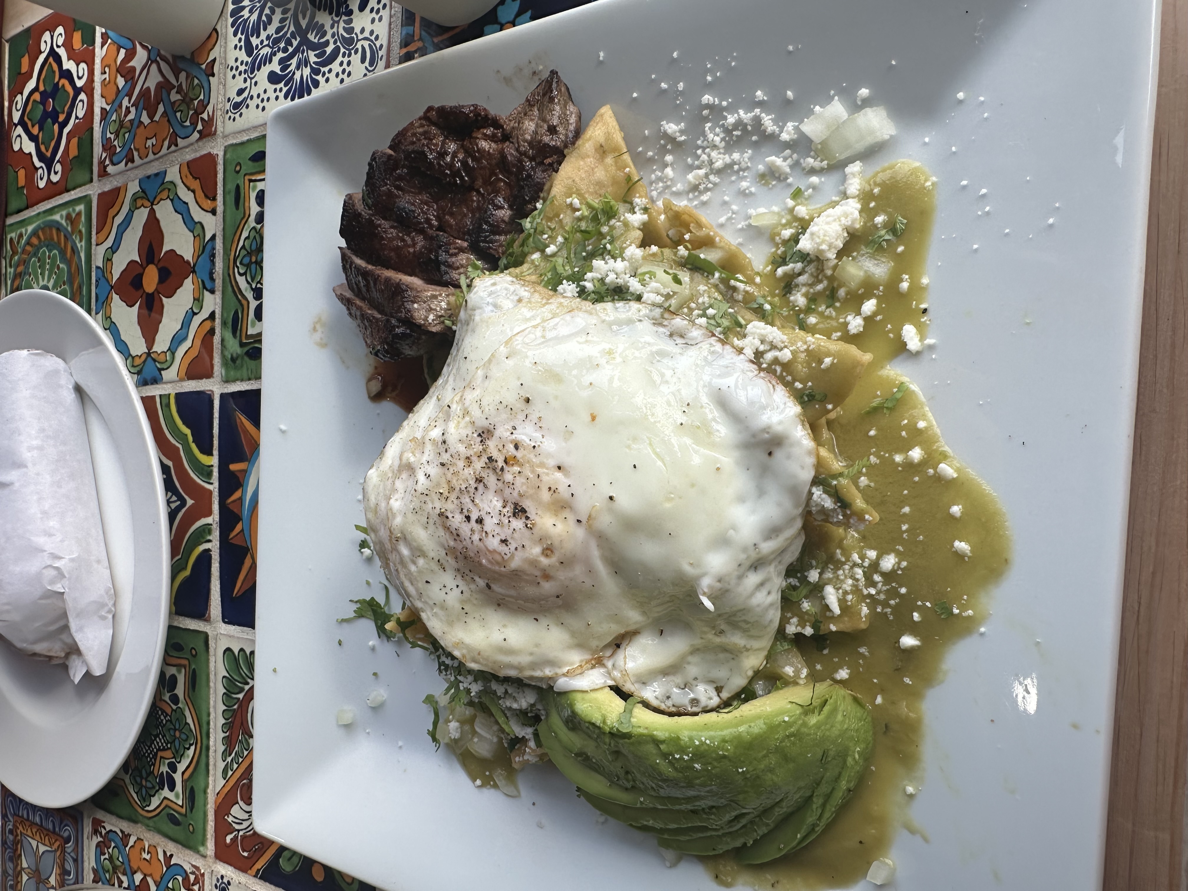 Breakfast burrito at Cafe Xochimilco LIC