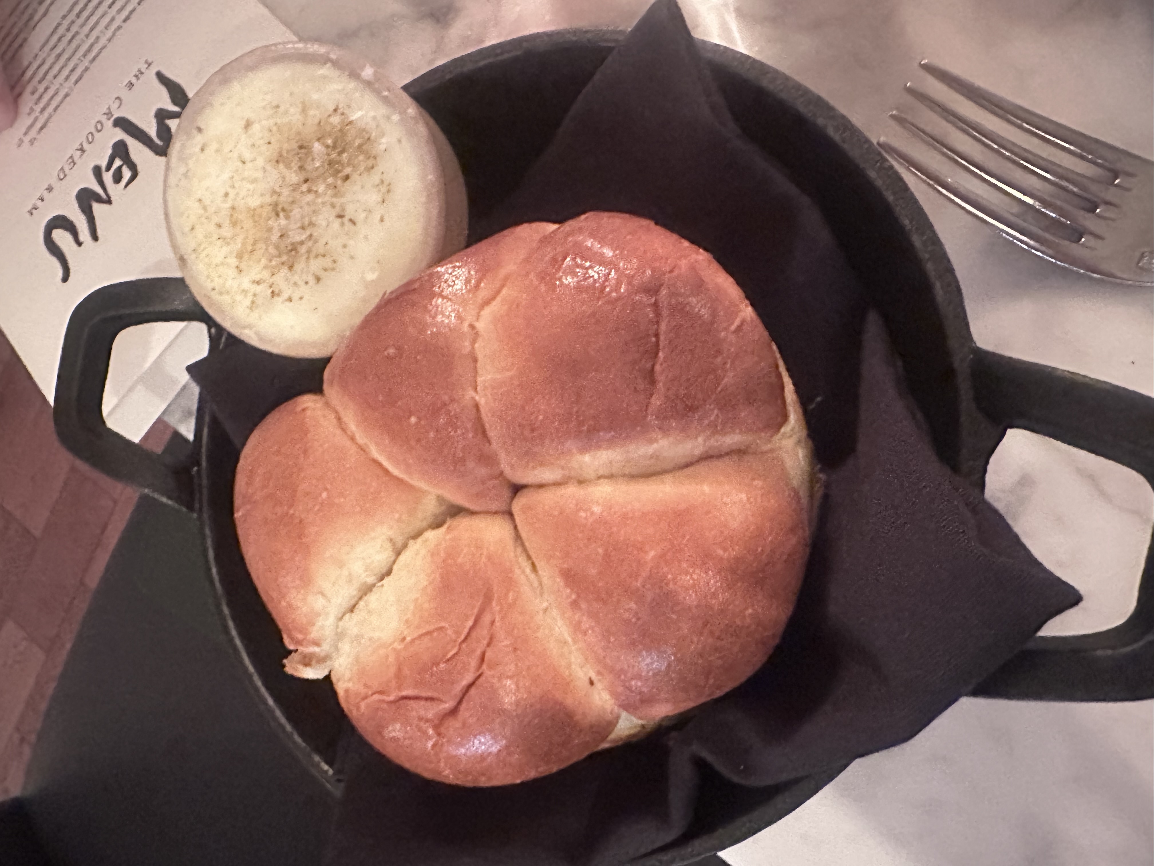 Parker House Rolls with fennel pollen butter at The Crooked Ram Manchester VT
